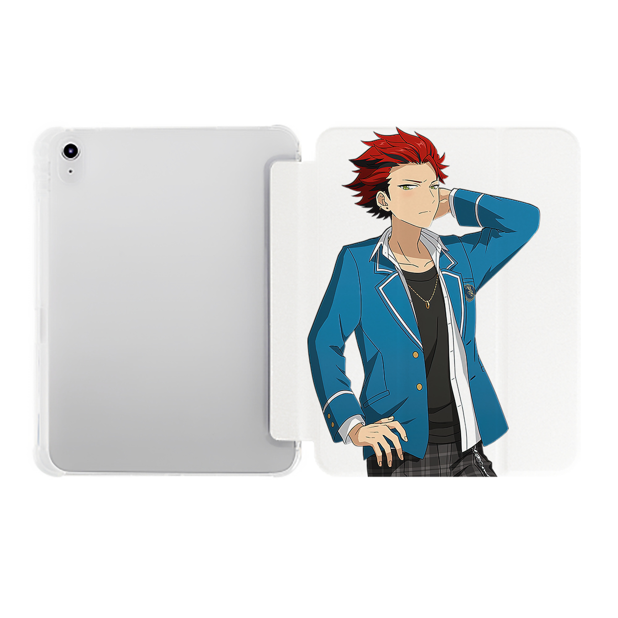 （画像用） あんさんぶるスターズ! Ensemble Stars IPad ケース ペン収納付き 三つ折りスタンド PUレザー×シリコン 対応機種9.5/10.5/10.9インチ